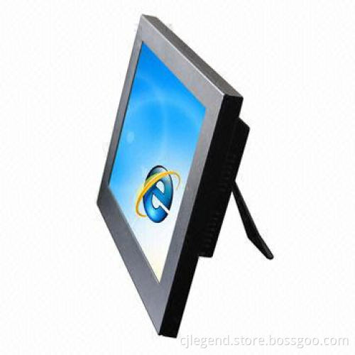 12.1-inch Metal LED 5-wire Resistive Touch Monitor with 1,024 x 768-pixel and USB, VGA Input